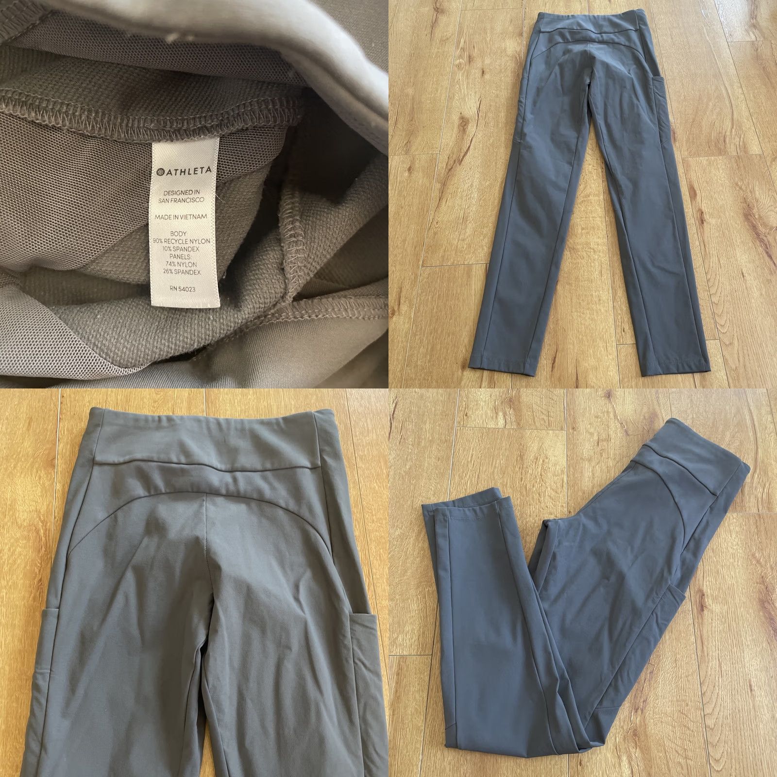 Athleta Athleta Pants Women’s 0 Gray Tapered Headlands Hybrid Tight Pockets Activewear Womens Size 25" / US 0 / IT 36 - 8 Thumbnail
