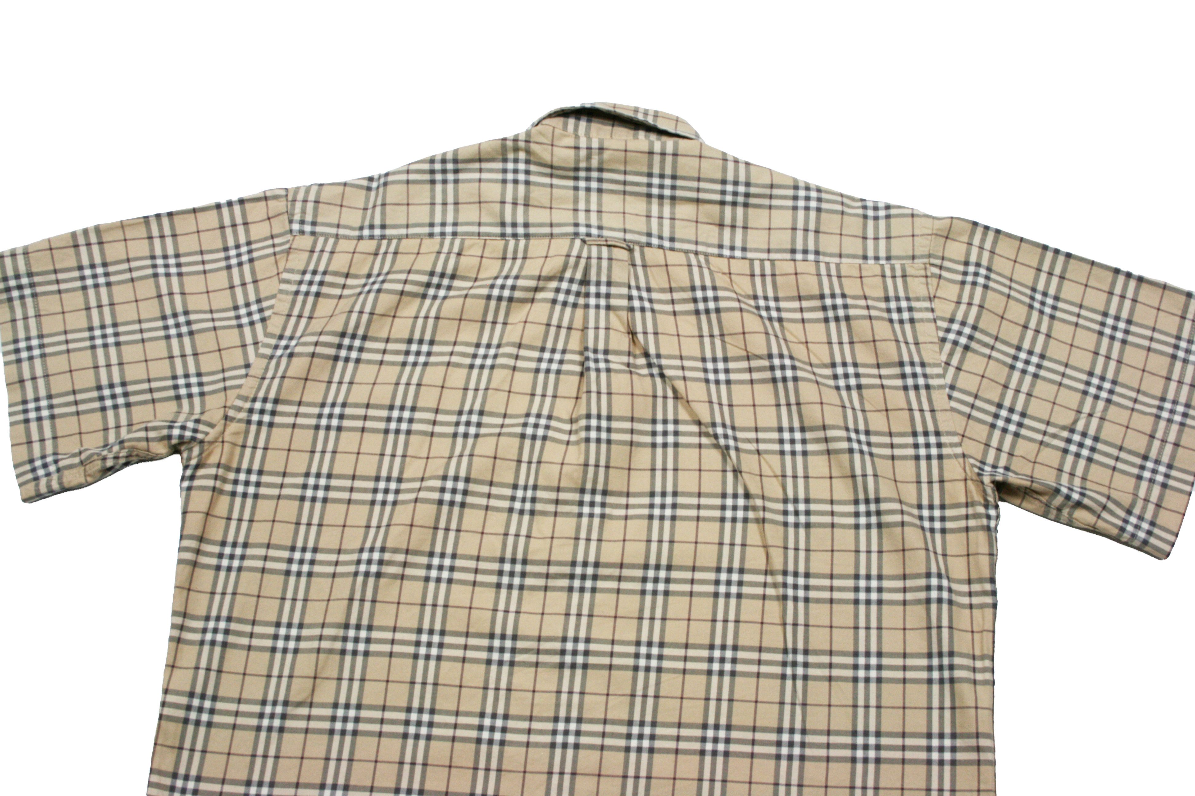 Burberry 00S Nova Check Short Sleeve Shirt Vintage Size US L / EU 52-54 / 3 - 4 Thumbnail