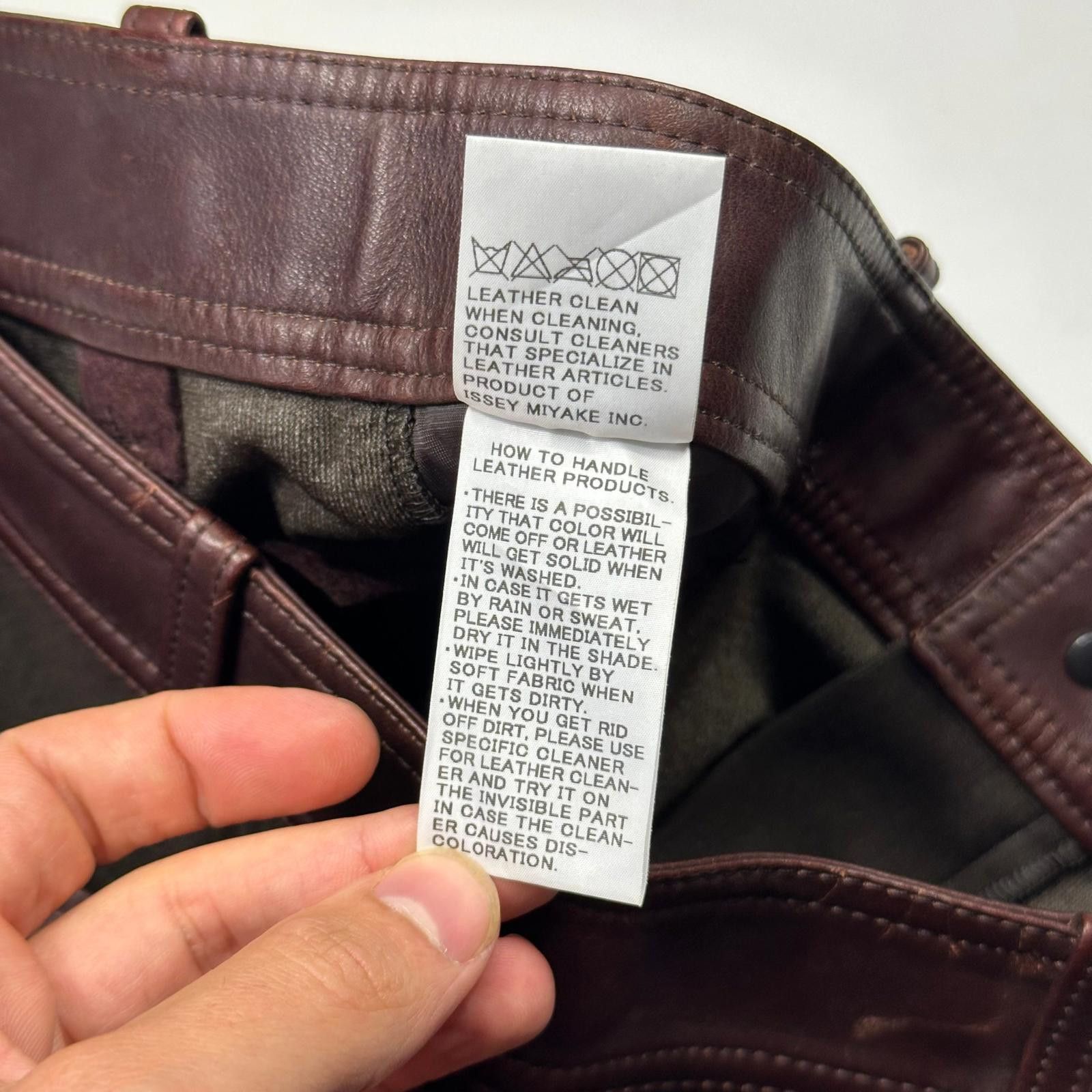 Issey Miyake Issey Miyake 2003 Leather Moto Trousers - 3 (S) Size 30" / US 8 / IT 44 - 11 Thumbnail