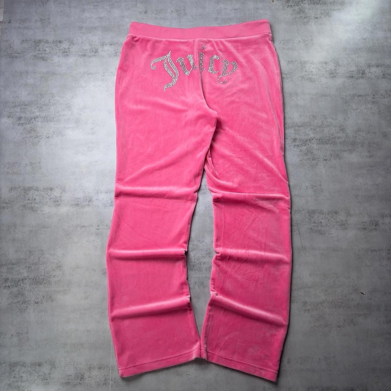 Juicy Couture Jeans Y2K Pink Juicy Couture Grunge Flared Rhinestone Sweatpants Size 36" / US 14 / IT 50 - 1 Thumbnail