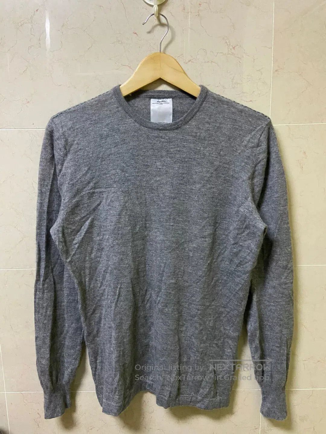 Visvim visvim gray crew fisherman cashmere sweater. Size US L / EU 52-54 / 3 - 1 Thumbnail