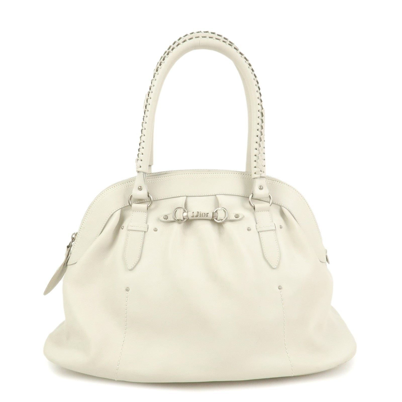 Christian Dior Monsieur Christian Dior Gaucho Saddle Leather Shoulder Bag White Size ONE SIZE - 1 Thumbnail