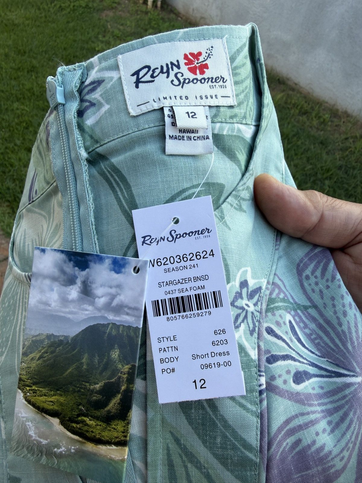 Reyn Spooner New Reyn Spooner Stargazer Short Dress Green Women's 12 Size XL / US 12-14 / IT 48-50 - 4 Thumbnail