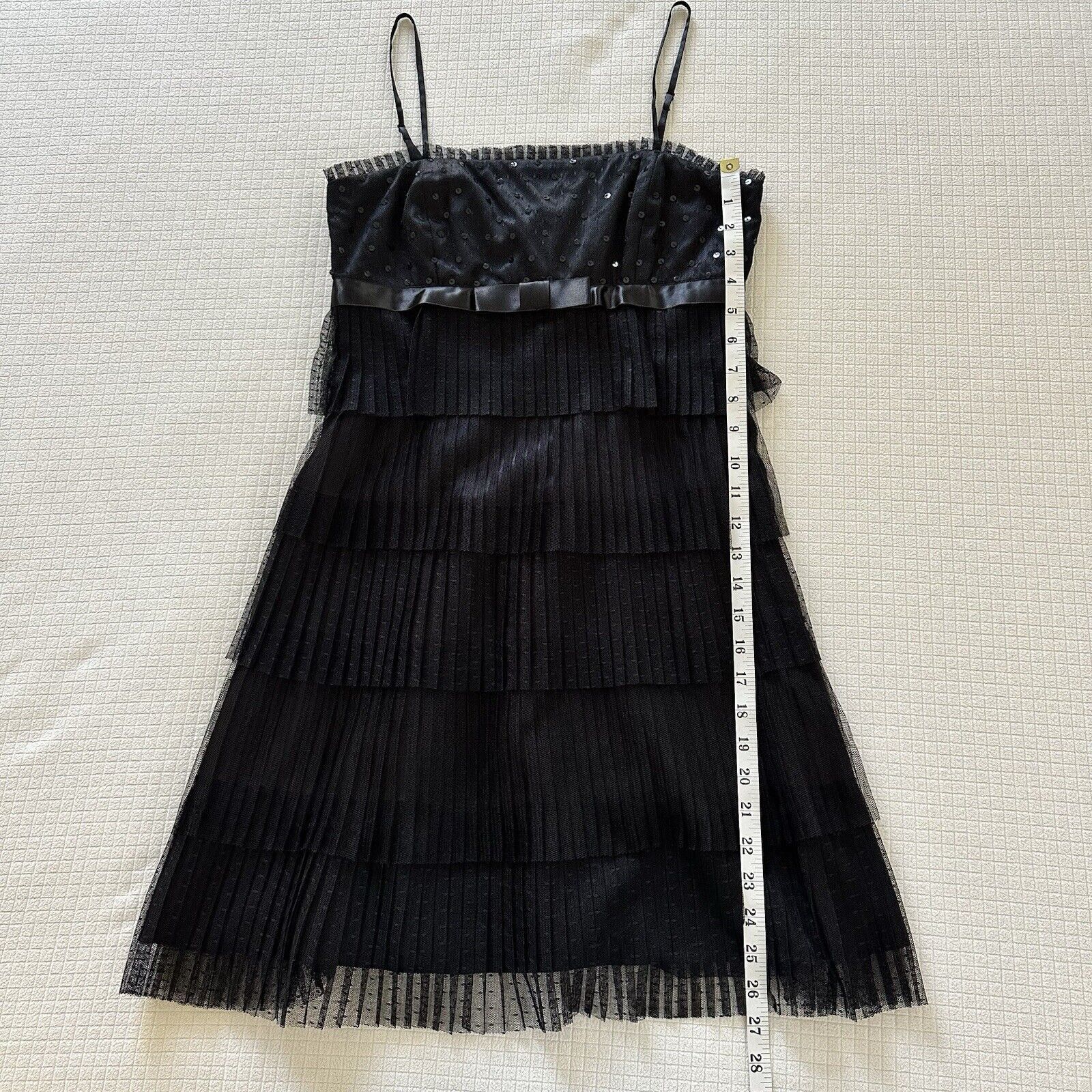 Forever 21 Forever 21 Y2K Mesh Sequin Tiered Cocktail Dress Black US S Size S / US 4 / IT 40 - 12 Thumbnail
