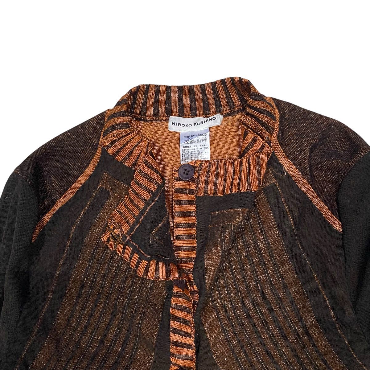 Hiroko Koshino Homme ‼️LAST DROP‼️Hiroko Koshino Cropped Panel Knit Jacket Size XS / US 0-2 / IT 36-38 - 8 Thumbnail