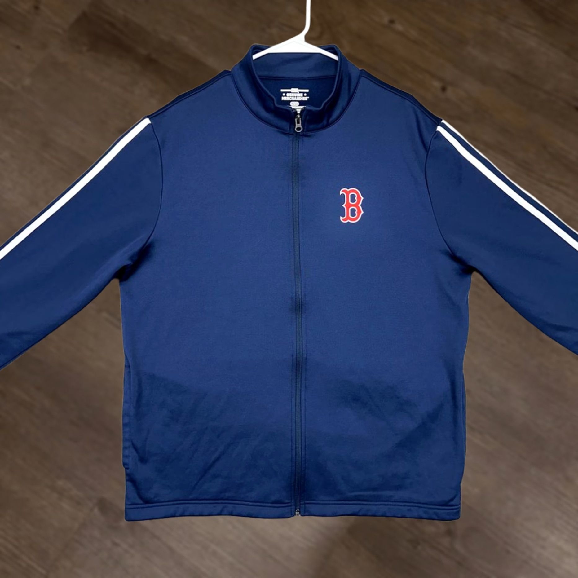 MLB VINTAGE? Actually not vintage. Boston Red Sox Full Zip Jacket Mens Large Blue Athletic MLB Genuine Merchandise Size US L / EU 52-54 / 3 - 1 Thumbnail