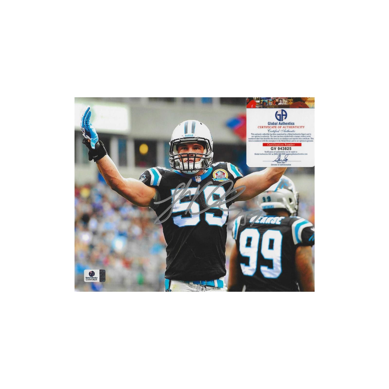 Other Luke Kuechly Autographed 8x10 Photo coa Size ONE SIZE - 3 Thumbnail
