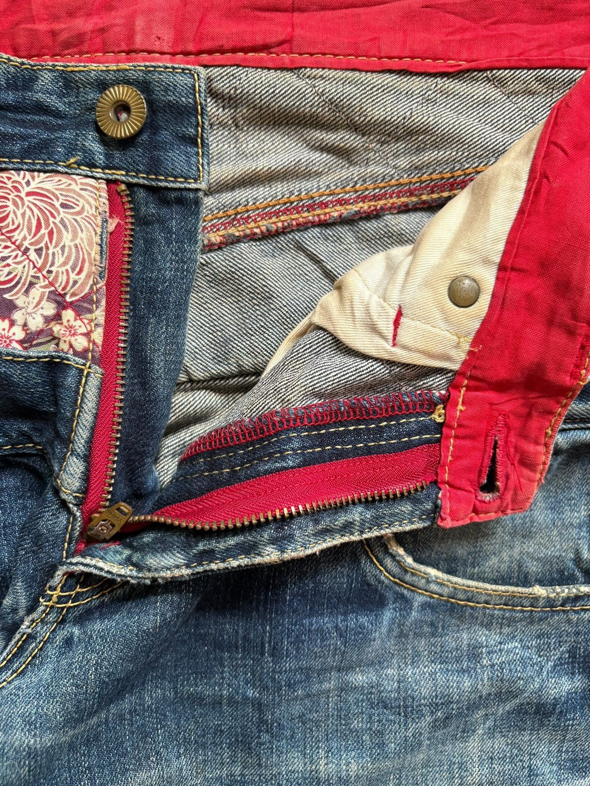Eternal Vintage Eternal Double Waist Karakuri Style Baggy Jean Size US 31 - 9 Thumbnail