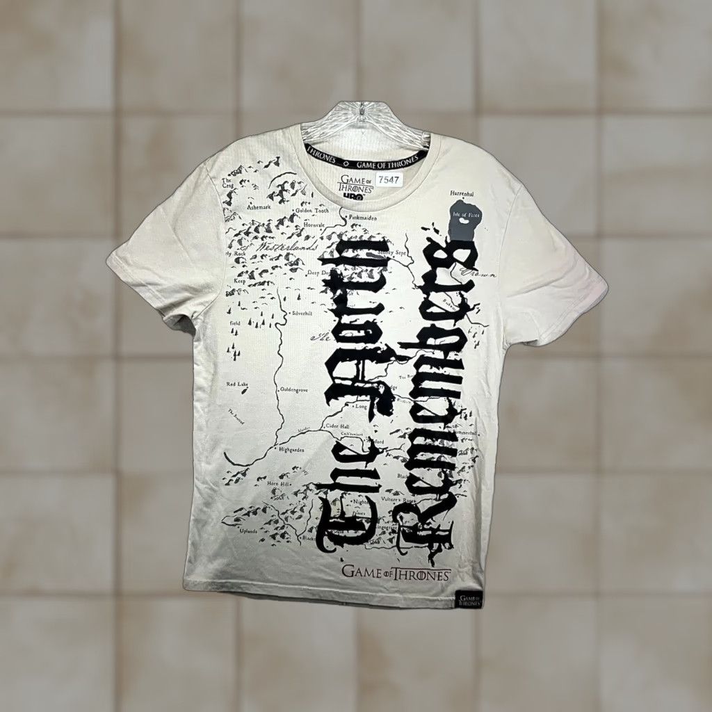Vintage Vintage HBO Game of Thrones T-Shirt Adult Medium Map of The North Remembers Cotton Graphic Tee Men Size US M / EU 48-50 / 2 - 1 Thumbnail