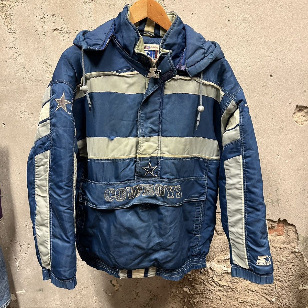Starter × Vintage Vintage 90s Starter Dallas Cowboys Adult Blue Puffer Jacket Size US L / EU 52-54 / 3 - 1 Thumbnail