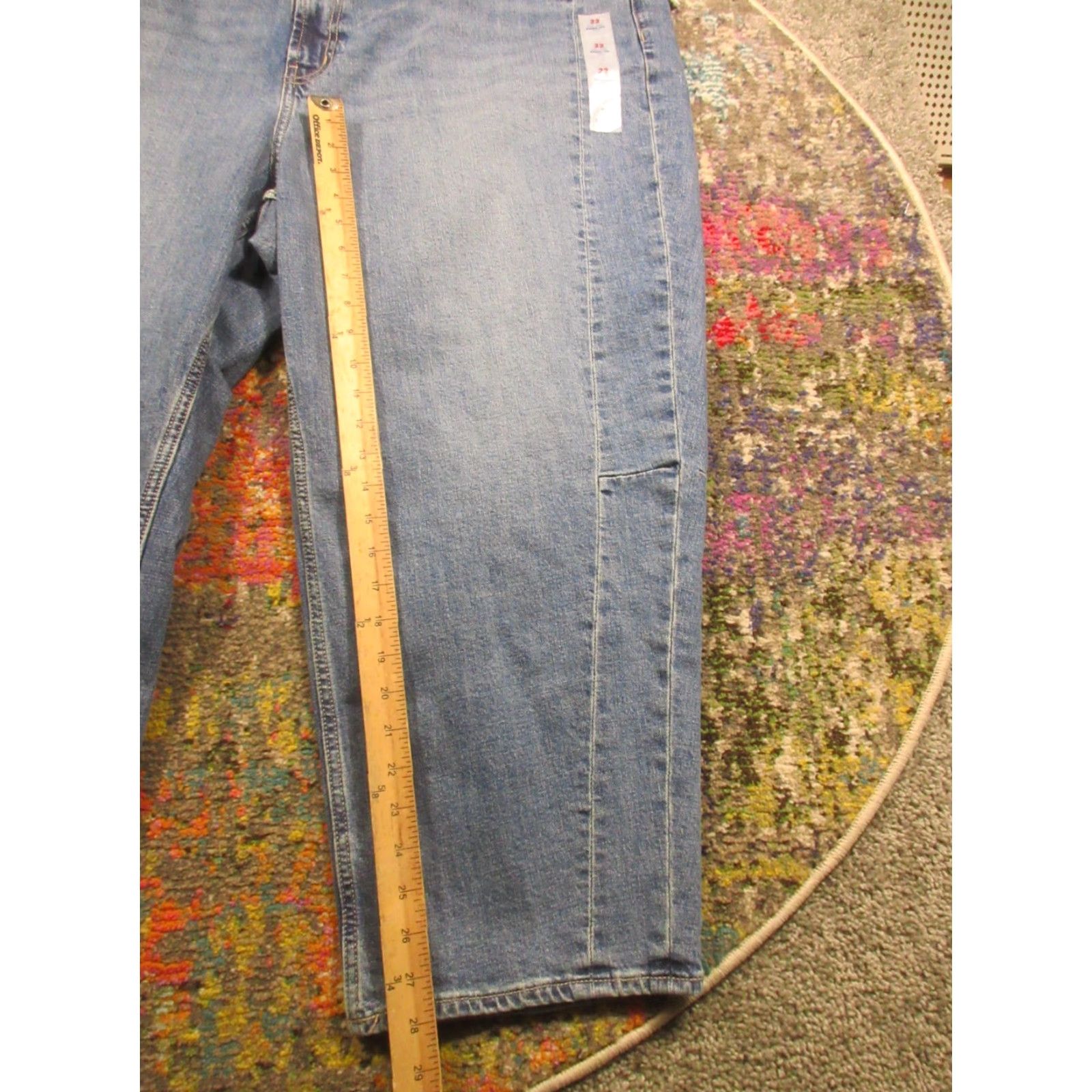 Old Navy Old Navy Jeans Women’s 22 Barrel Leg High Rise Denim Blue Medium Wash Plus Size NWT Button 5-Pocket Cotton Spandex Vintage? No Size 40" / US 18 - 6 Thumbnail