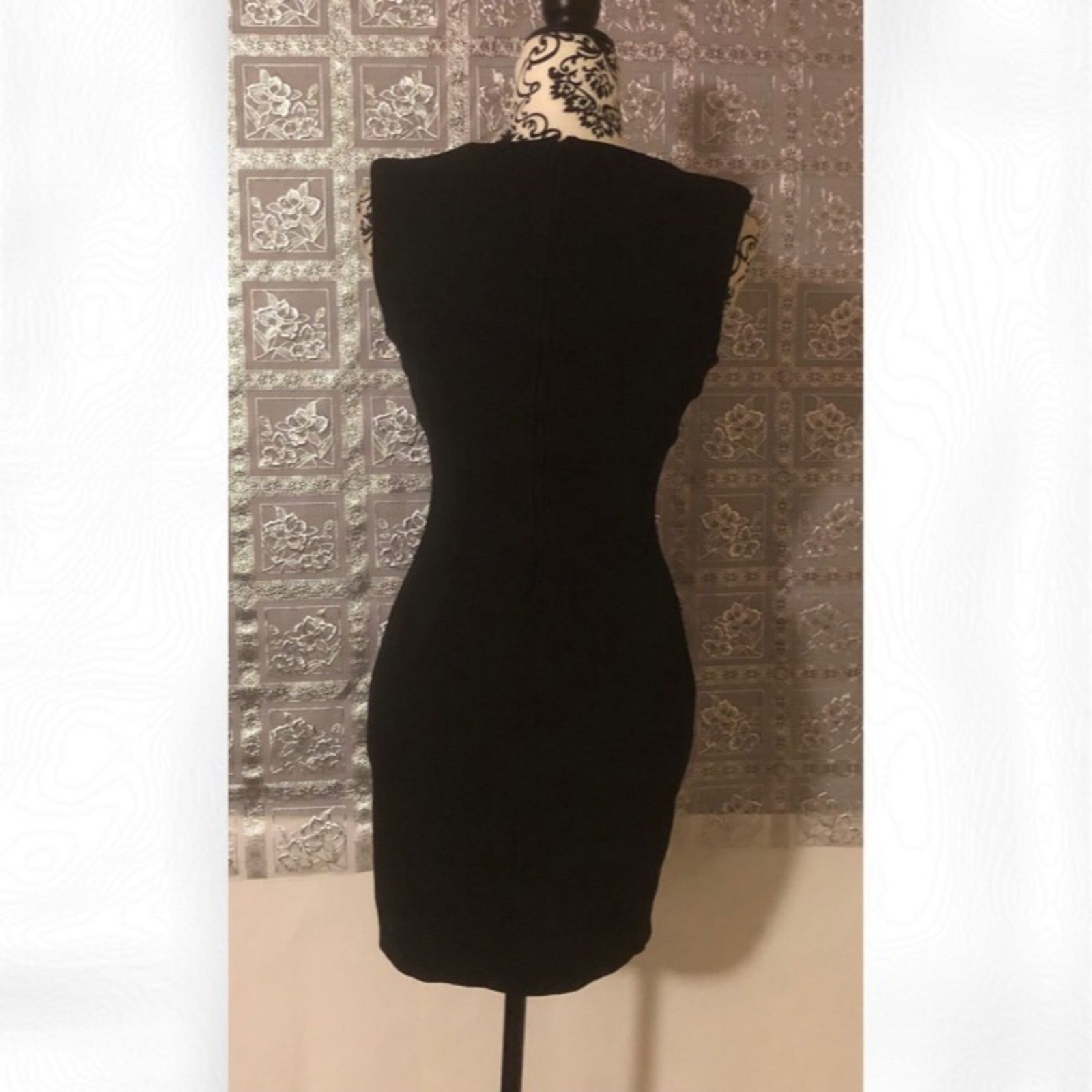 Other NWT Arden B Black Faux Leather Panel Dress Size XS / US 0-2 / IT 36-38 - 7 Thumbnail
