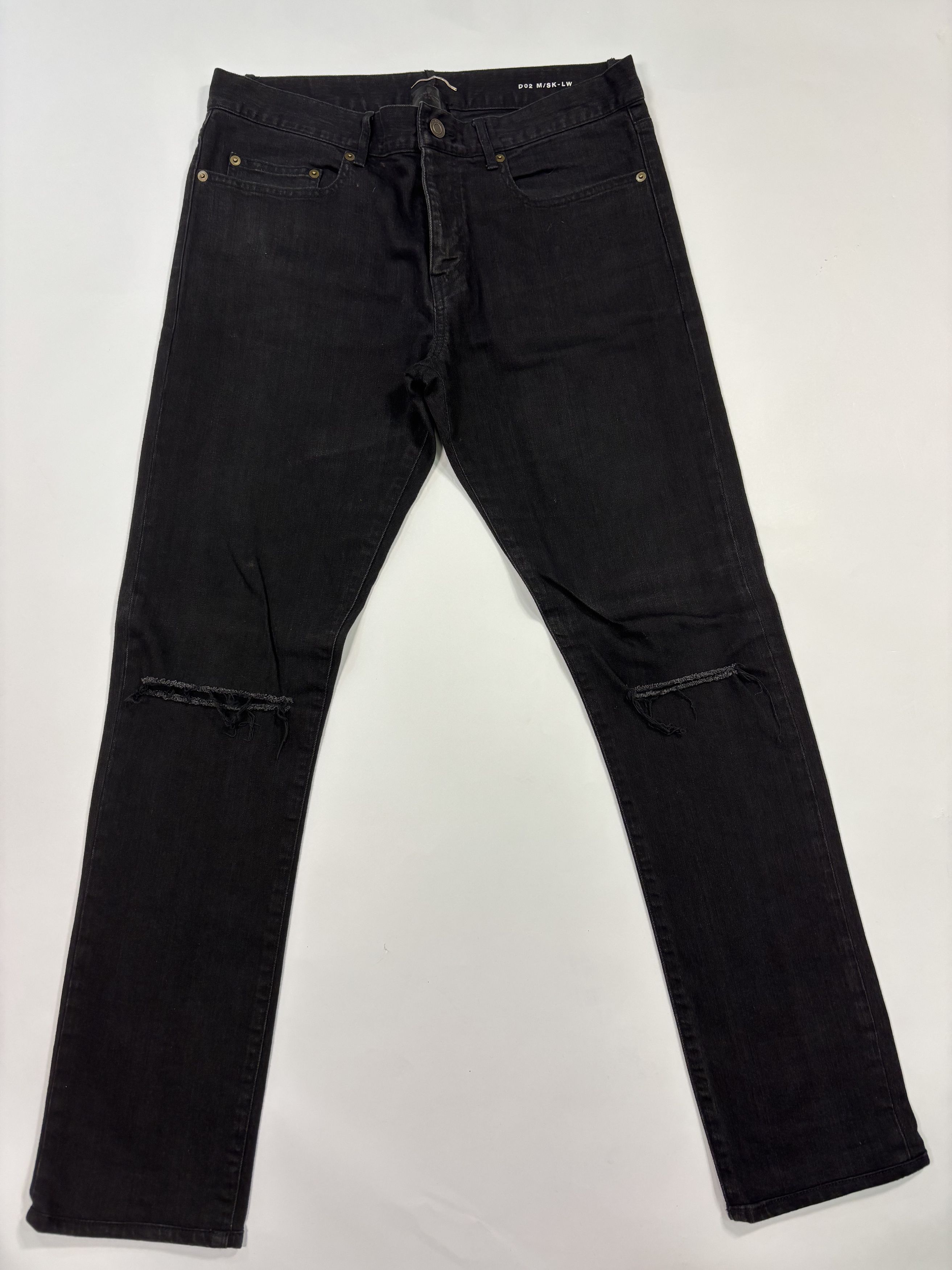 Saint Laurent Paris Saint Laurent Distressed Black Pants Size US 32 / EU 48 - 1 Thumbnail