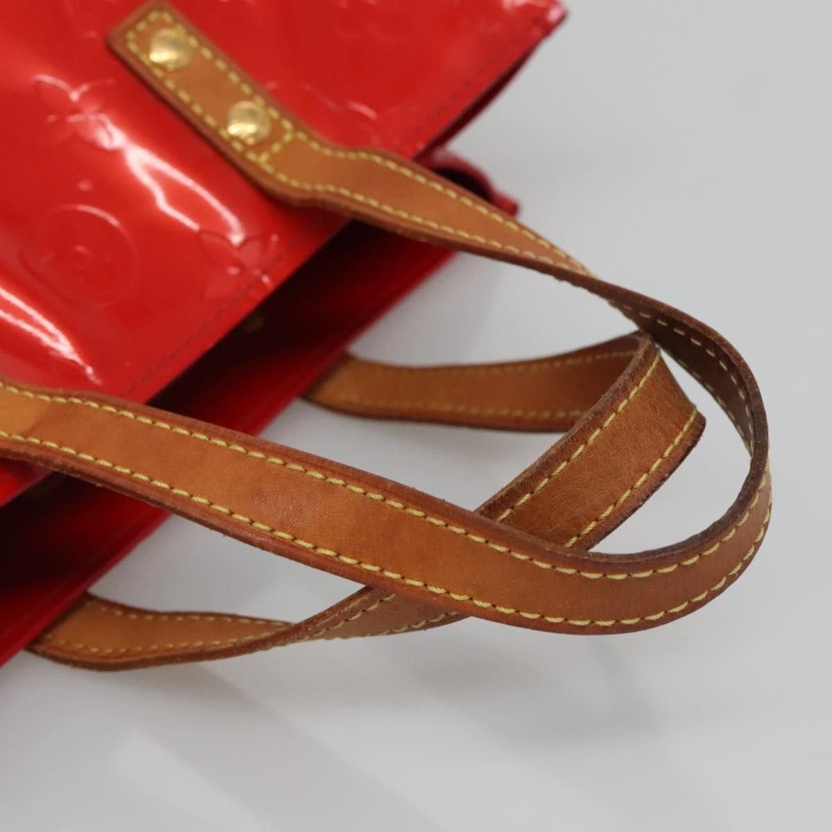 Louis Vuitton LOUIS VUITTON Monogram Vernis Reade PM Hand Bag Red Rouge Size ONE SIZE - 8 Thumbnail