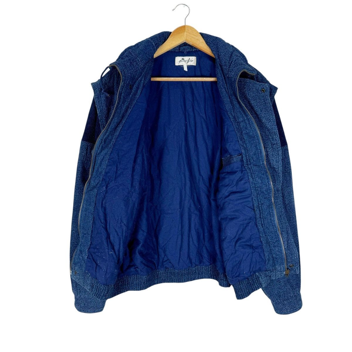 Issey Miyake 🌟VINTAGE 80s VISE DENIM BONDAGE BOMBER JACKET Size US M / EU 48-50 / 2 - 12 Thumbnail