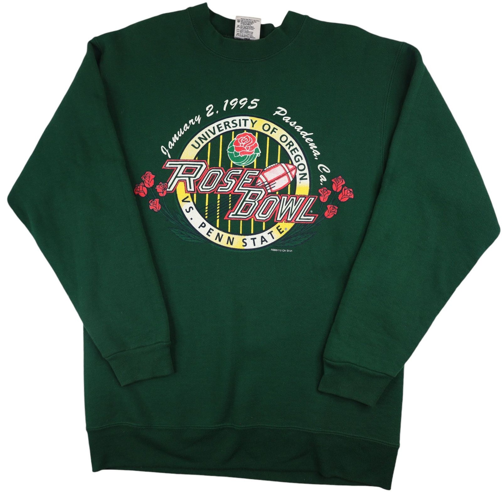NCAA × Vintage VTG 1995 University of Oregon Ducks Rose Bowl Sweatshirt Size US M / EU 48-50 / 2 - 1 Thumbnail