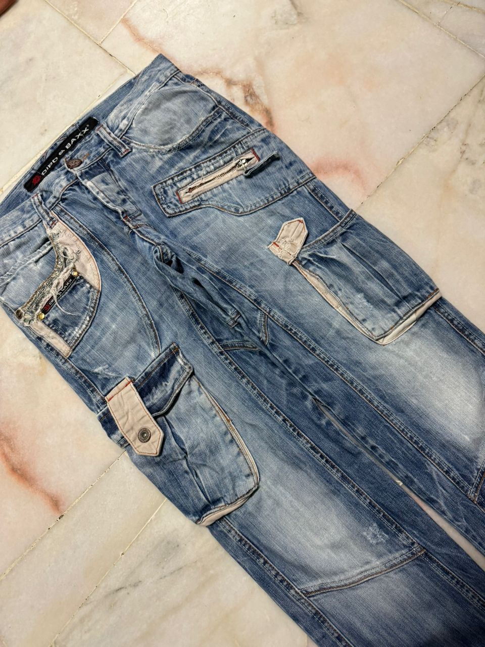 Japanese Brand 💥Insane💥90s DipoxBaxx Sand Washed Distressed Cargo Rare Jean Size US 32 / EU 48 - 9 Thumbnail