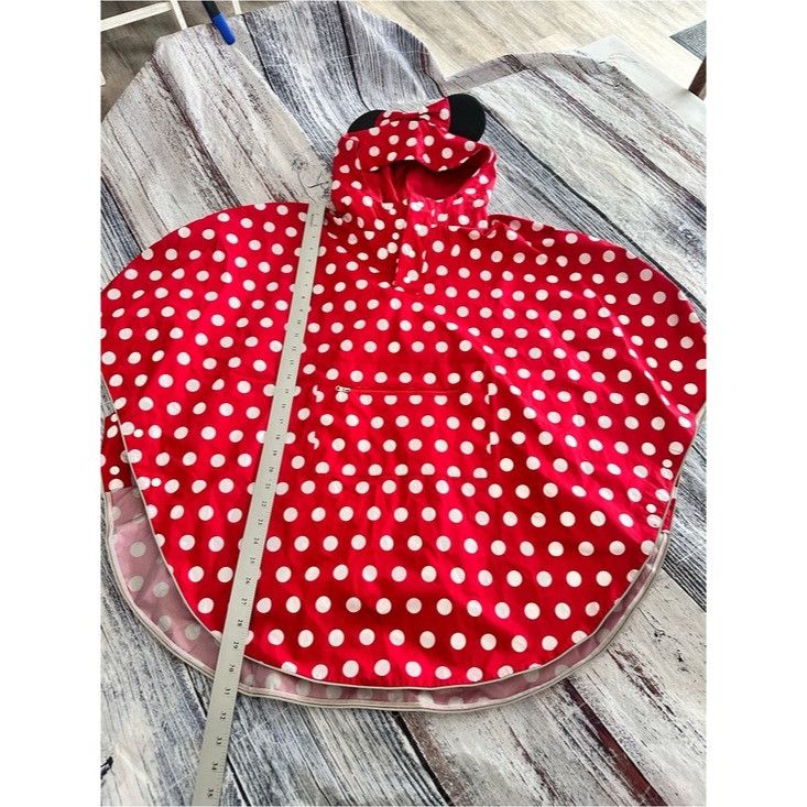 Disney Disney Parks Adult Red Polka Dot Hooded Rain Poncho with Min Size L / US 10 / IT 46 - 9 Thumbnail