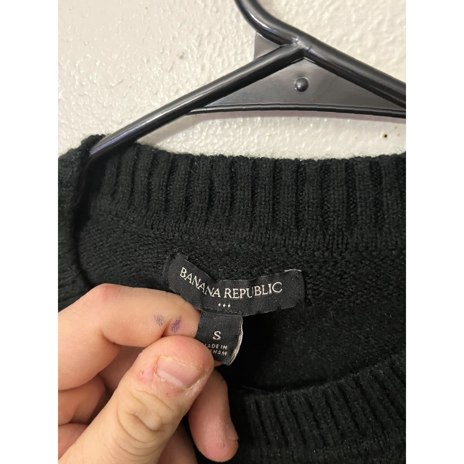 Banana Republic Banana Republic Women Size Small Crew Neck Sweater Black Acrylic Blend Size S / US 4 / IT 40 - 3 Thumbnail