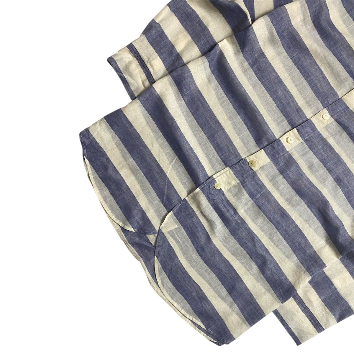 Issey Miyake × Japanese Brand × Ne-Net Issey Miyake Ne-net Linnen Shirt Stripe Size US L / EU 52-54 / 3 - 3 Thumbnail