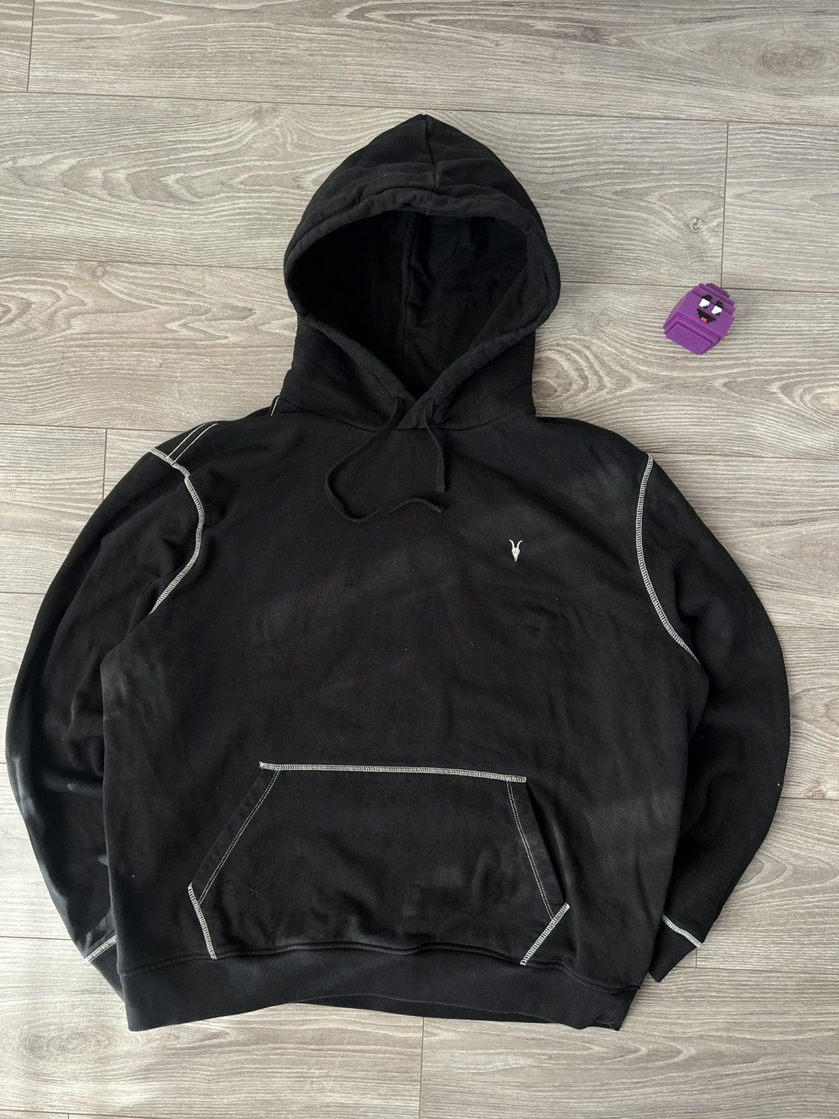 Allsaints Avant Garde Allsaints Amir OTH Embroidered Logo Hoodie Size US L / EU 52-54 / 3 - 6 Thumbnail