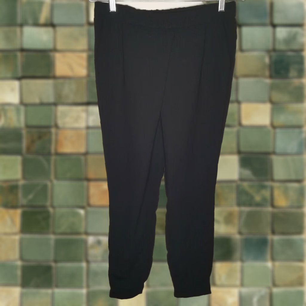 Vintage Tobi Dress Pants Women Black Elastic Waist Size Large Dress Pants Womens Size 36" / US 14 / IT 50 - 1 Thumbnail