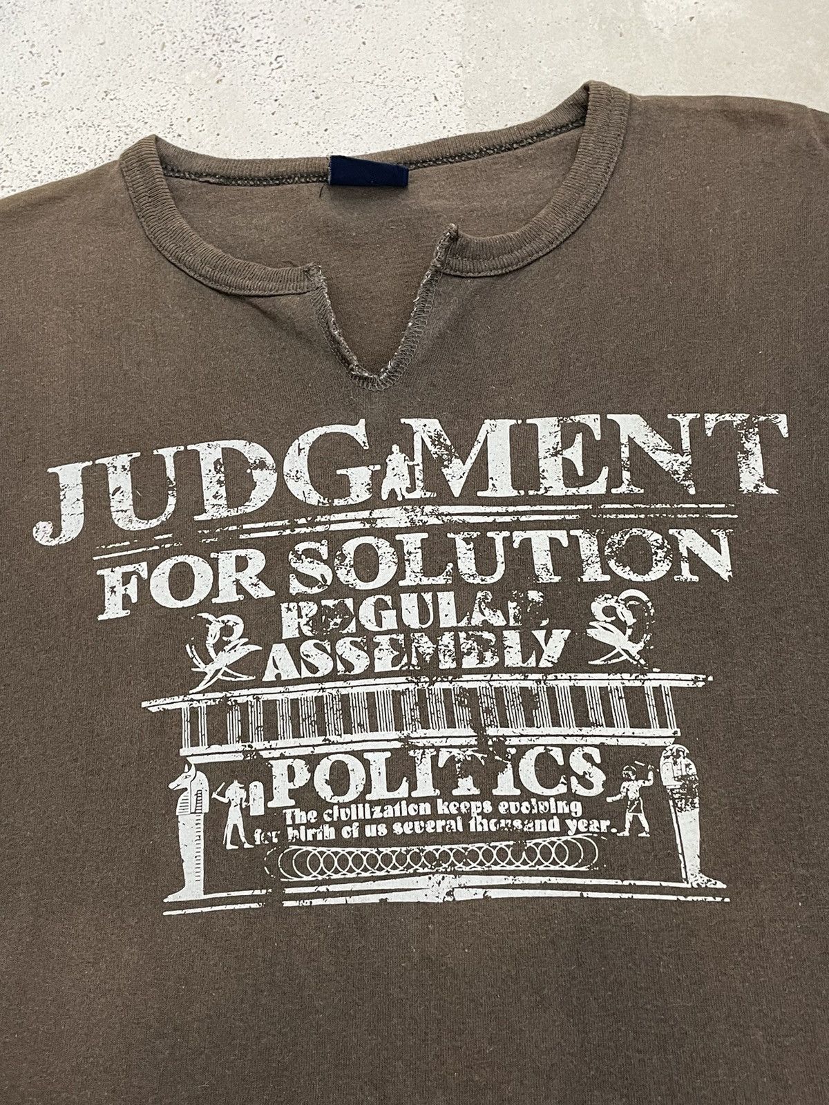 Japanese Brand Cinema V Neck Relaxin Cotton Judgement For Solution Politics Size US M / EU 48-50 / 2 - 6 Thumbnail