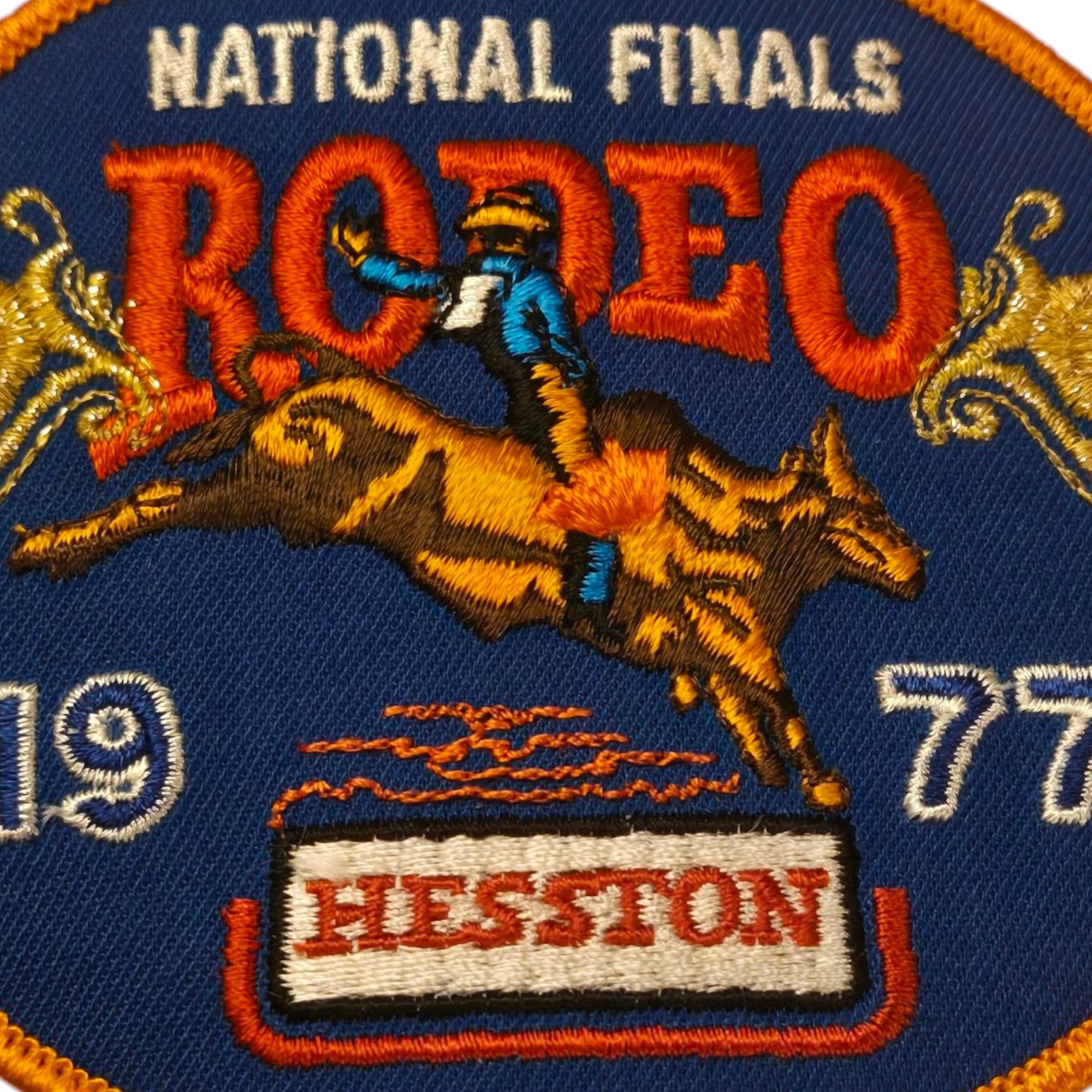Other Vintage NFR Rodeo Patch National Finals 1977 Bull Rider Hess Size ONE SIZE - 7 Thumbnail