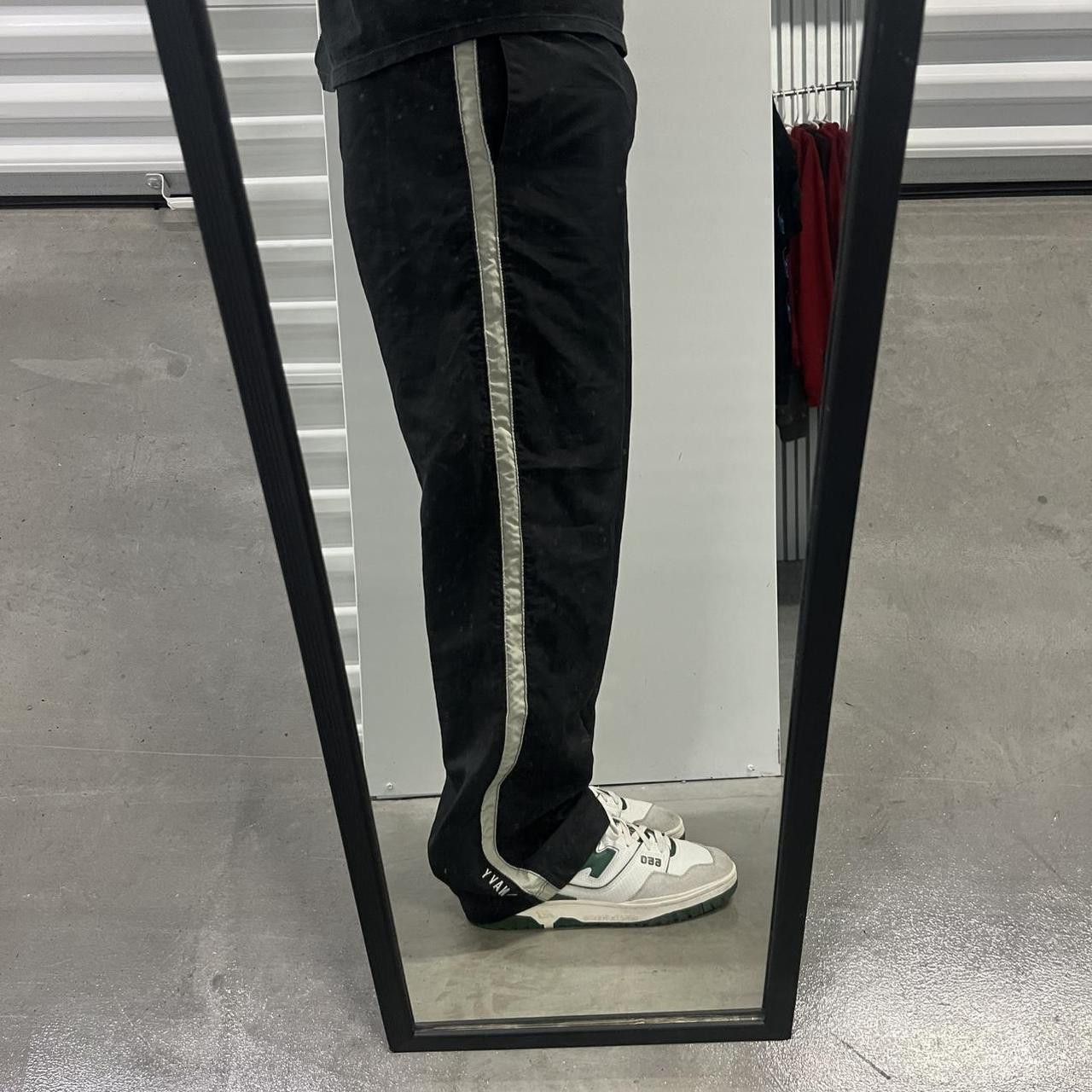 Vintage Vintage Y2K/2000s Baggy Striped Track pants with adjustable waistband and drawstrings! Size US 32 / EU 48 - 1 Thumbnail