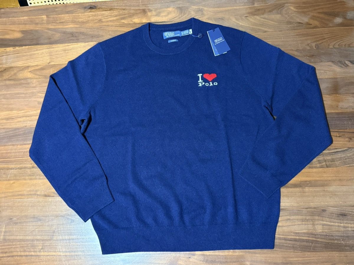 Polo Ralph Lauren Polo Ralph Lauren The I Heart Polo Cashmere Sweater Navy XL Size US XL / EU 56 / 4 - 7 Thumbnail