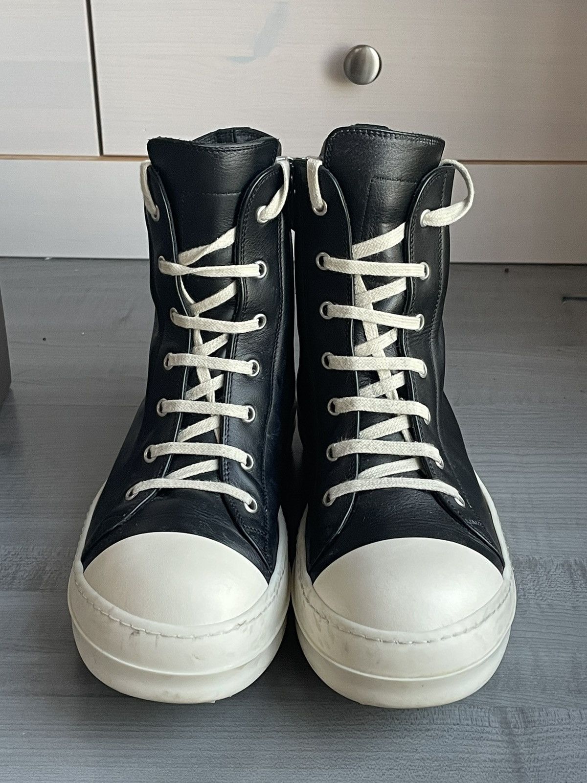 Rick Owens Jumbo Lace Padded Sneaker Low Amethyst Milk