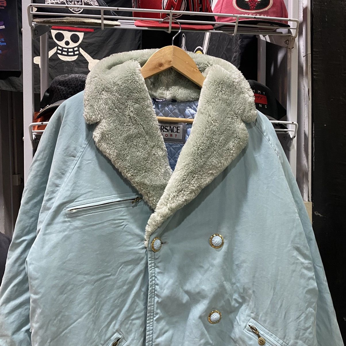 Versace × Versace Jeans Couture × Vintage VINTAGE‼️Versace Sports Fur Coats Size US L / EU 52-54 / 3 - 4 Thumbnail