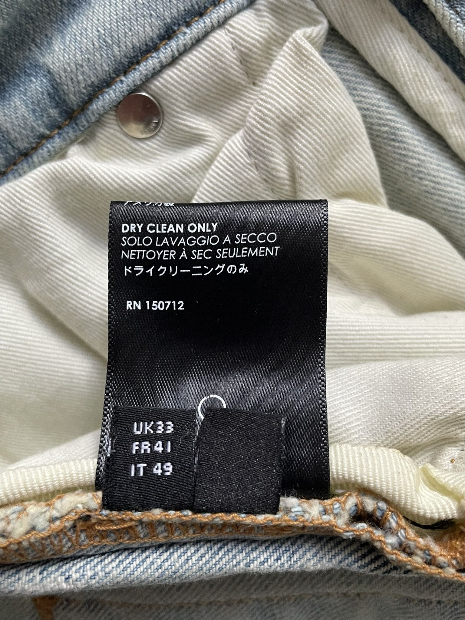 Amiri Amiri Light Indigo Skinny Denim Size US 33 - 6 Thumbnail
