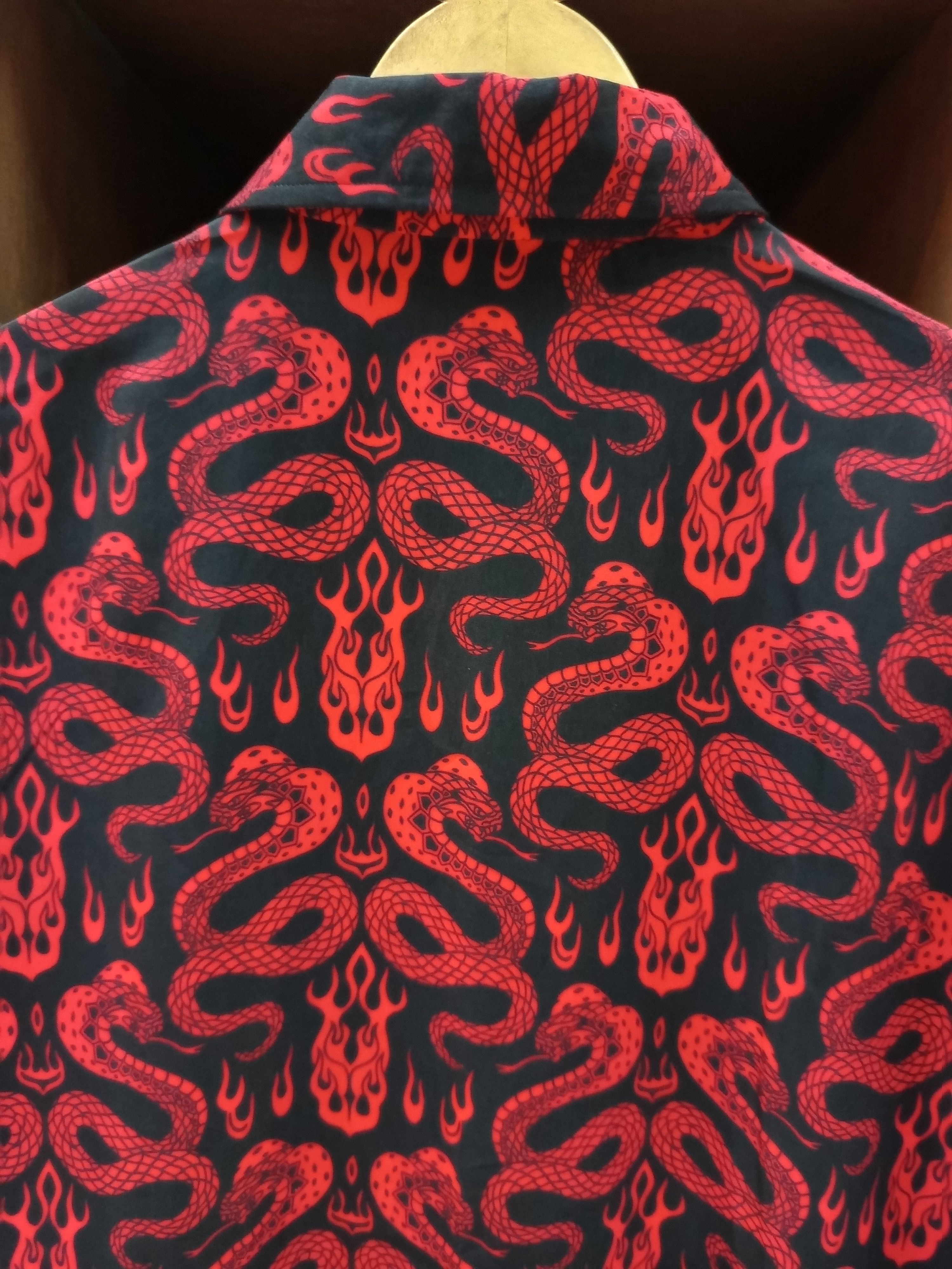 Dragonfly Dragonfly Snake Flame AOP Camp Collar Shirt Size US M / EU 48-50 / 2 - 8 Thumbnail