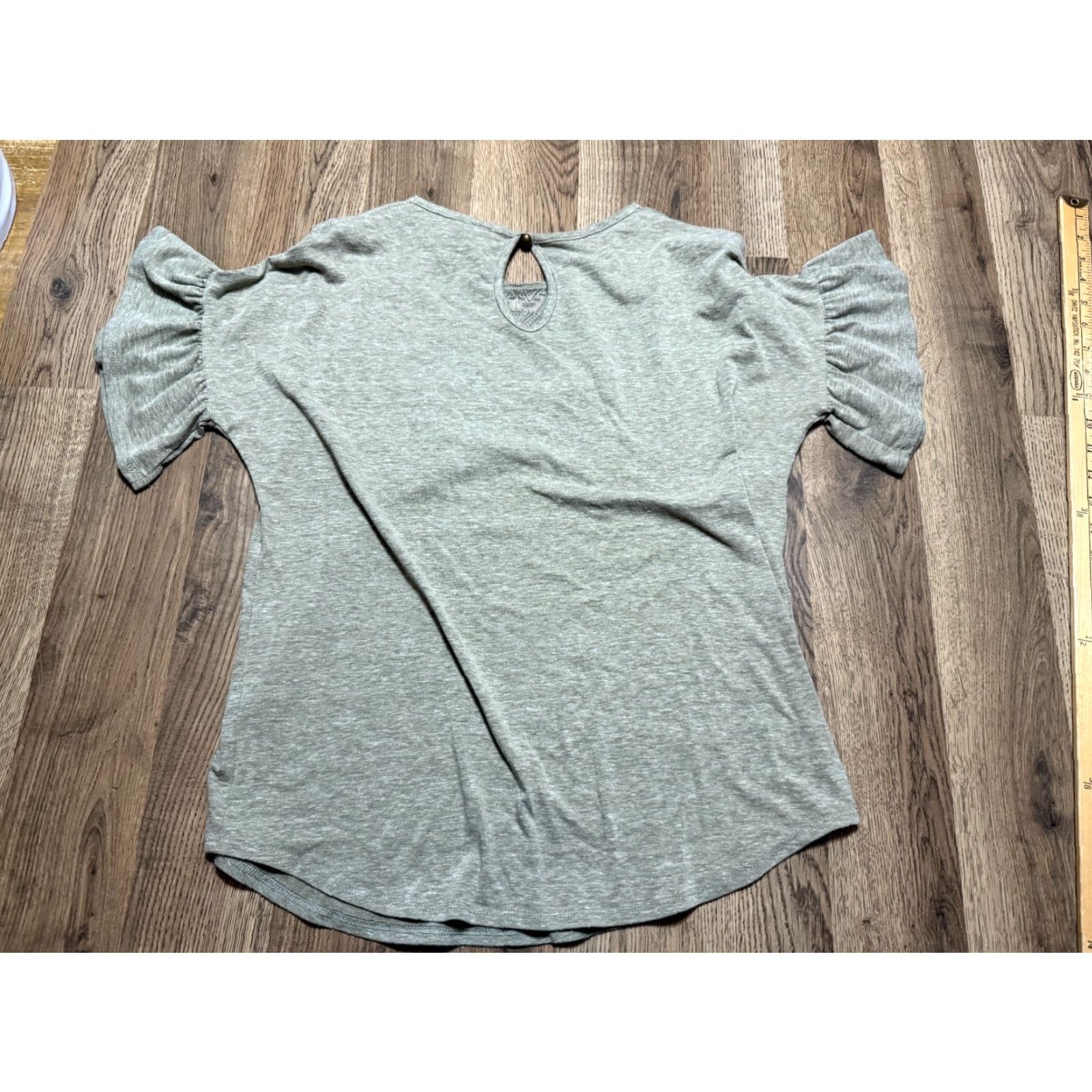 Vintage VINTAGE? 7th Ray Shirt Women's M Green Short Flutter Sleeve T-Shirt Casual Modern Basic Size M / US 6-8 / IT 42-44 - 2 Thumbnail