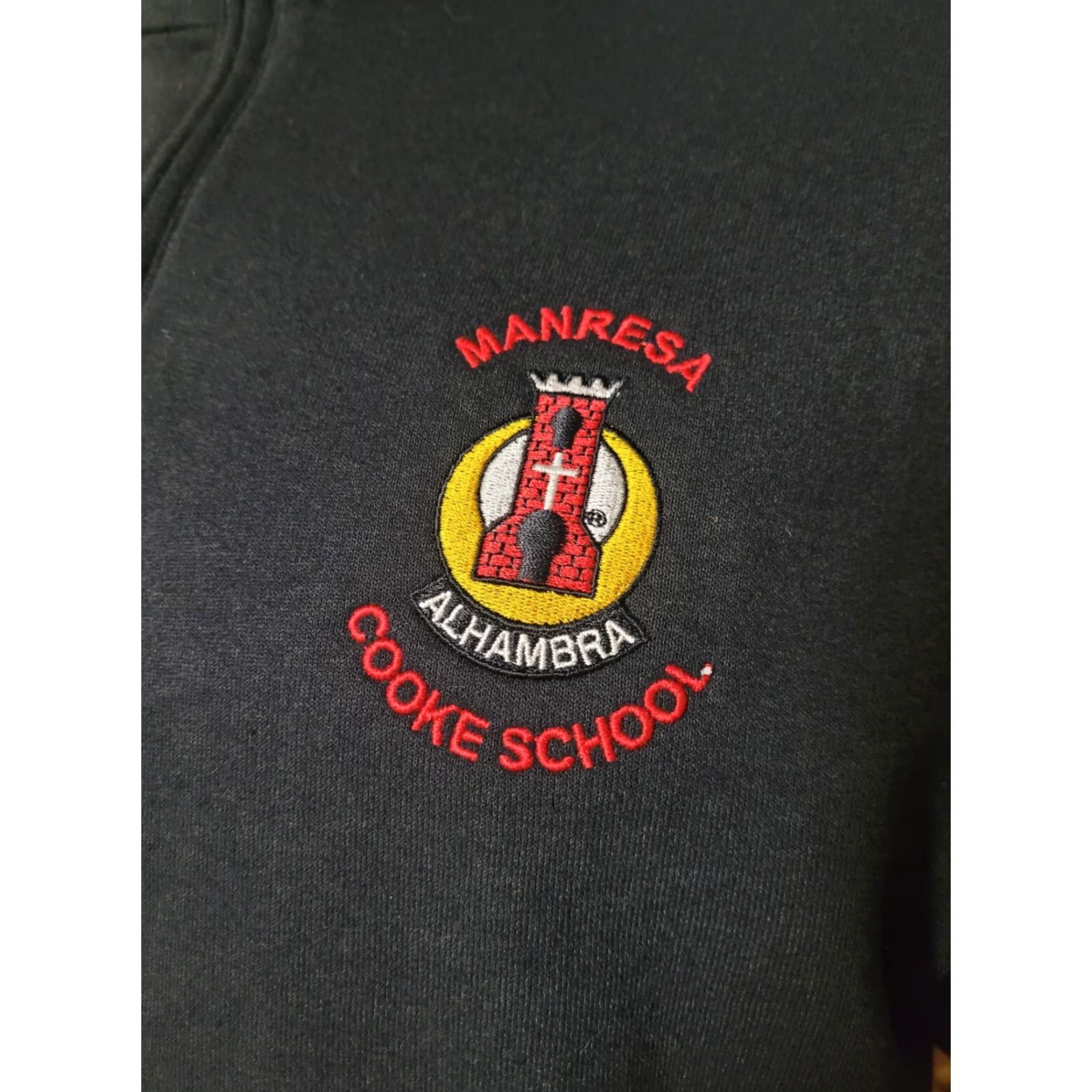 Jerzees Jerzees Sweatshirt Pullover 1/4 Zip School Union Graphic Print Black M Mens Size US M / EU 48-50 / 2 - 2 Thumbnail