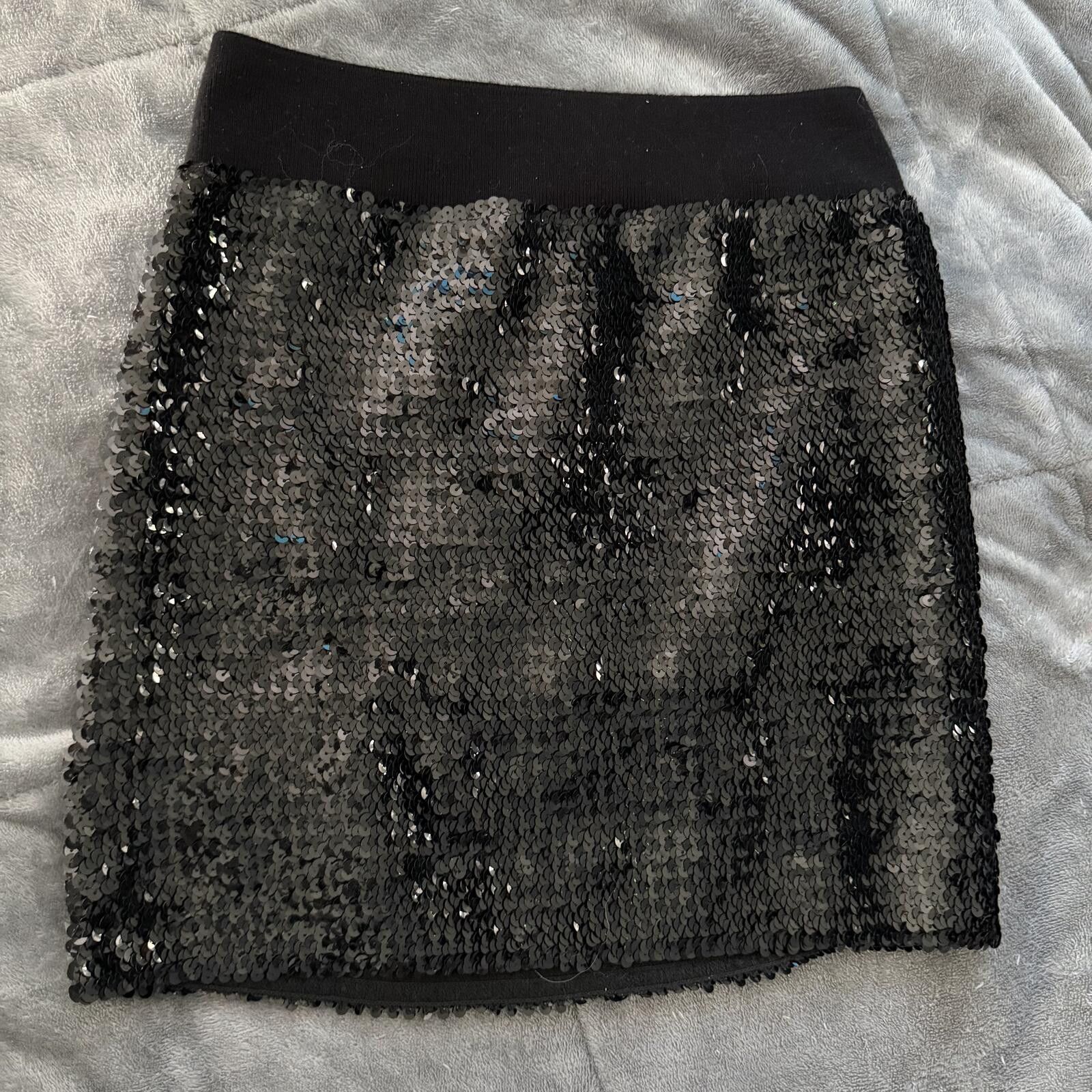 Other Lily White Black Sequin Mini Skirt Size M Size 32" / US 10 / IT 46 - 5 Thumbnail