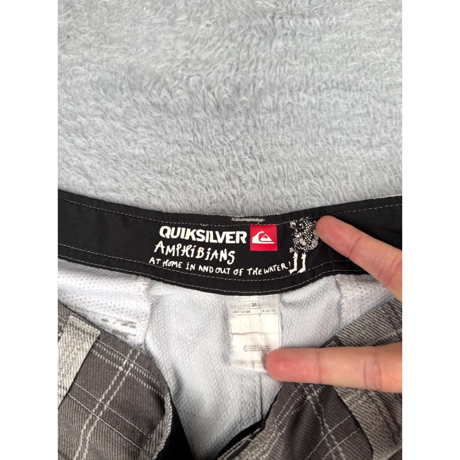 Quiksilver Quiksilver Mens Shorts 36 Brown Plaid Cargo Amphibians Polyester Blend Hyrbid 12" Size US 36 / EU 52 - 6 Thumbnail