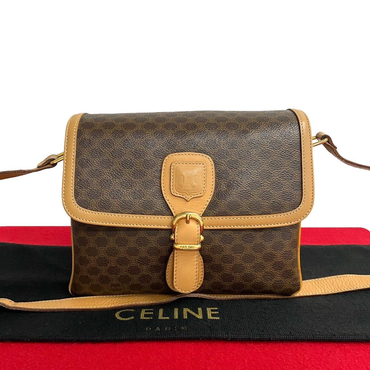 Celine Celine Shoulder Bag Brown Leather Size ONE SIZE - 1 Thumbnail