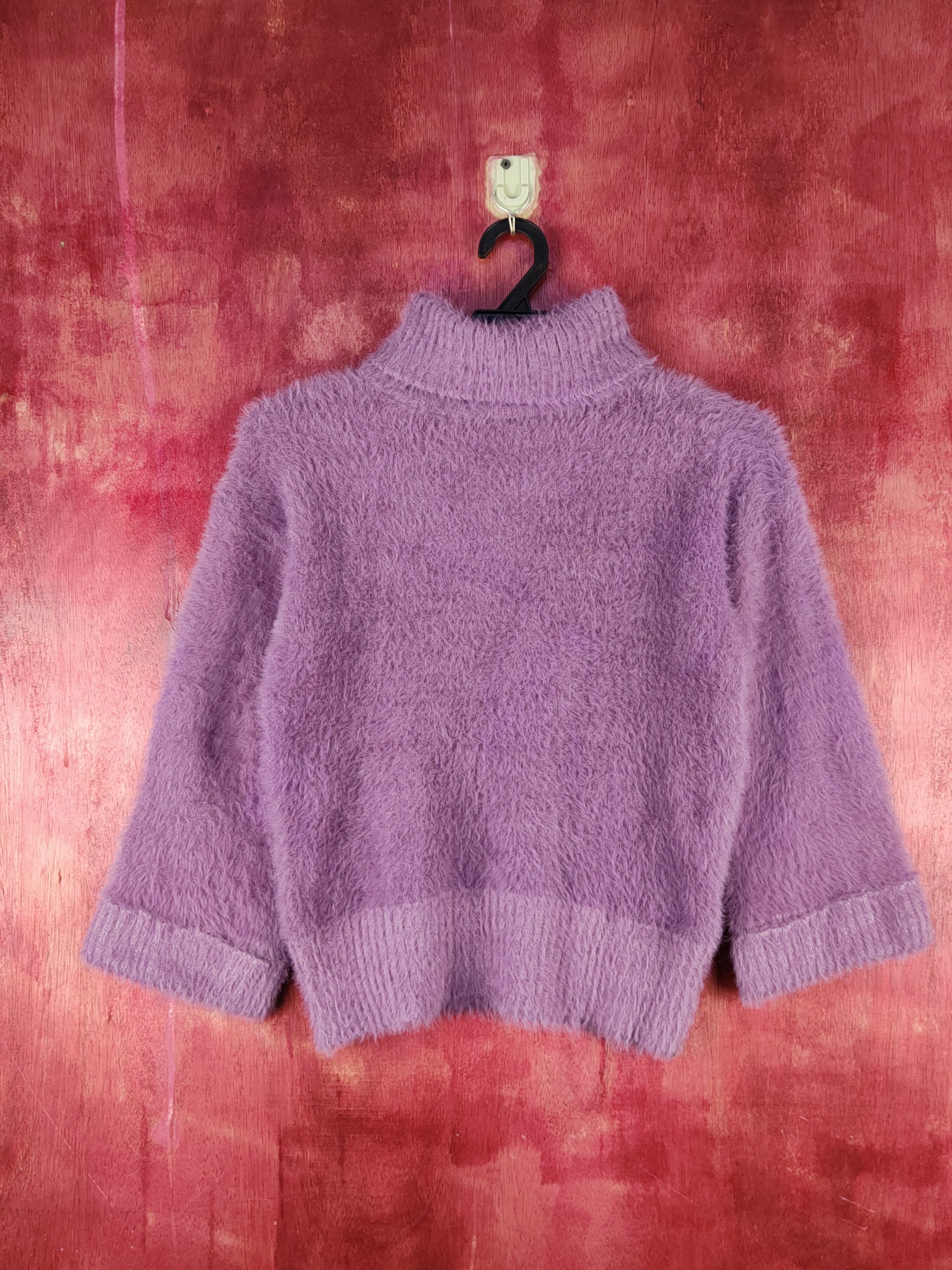 Homespun Knitwear Japanese Brand Purple Shag Shaggy Fur Mohair Knitwear #S2096 Size XS / US 0-2 / IT 36-38 - 7 Thumbnail