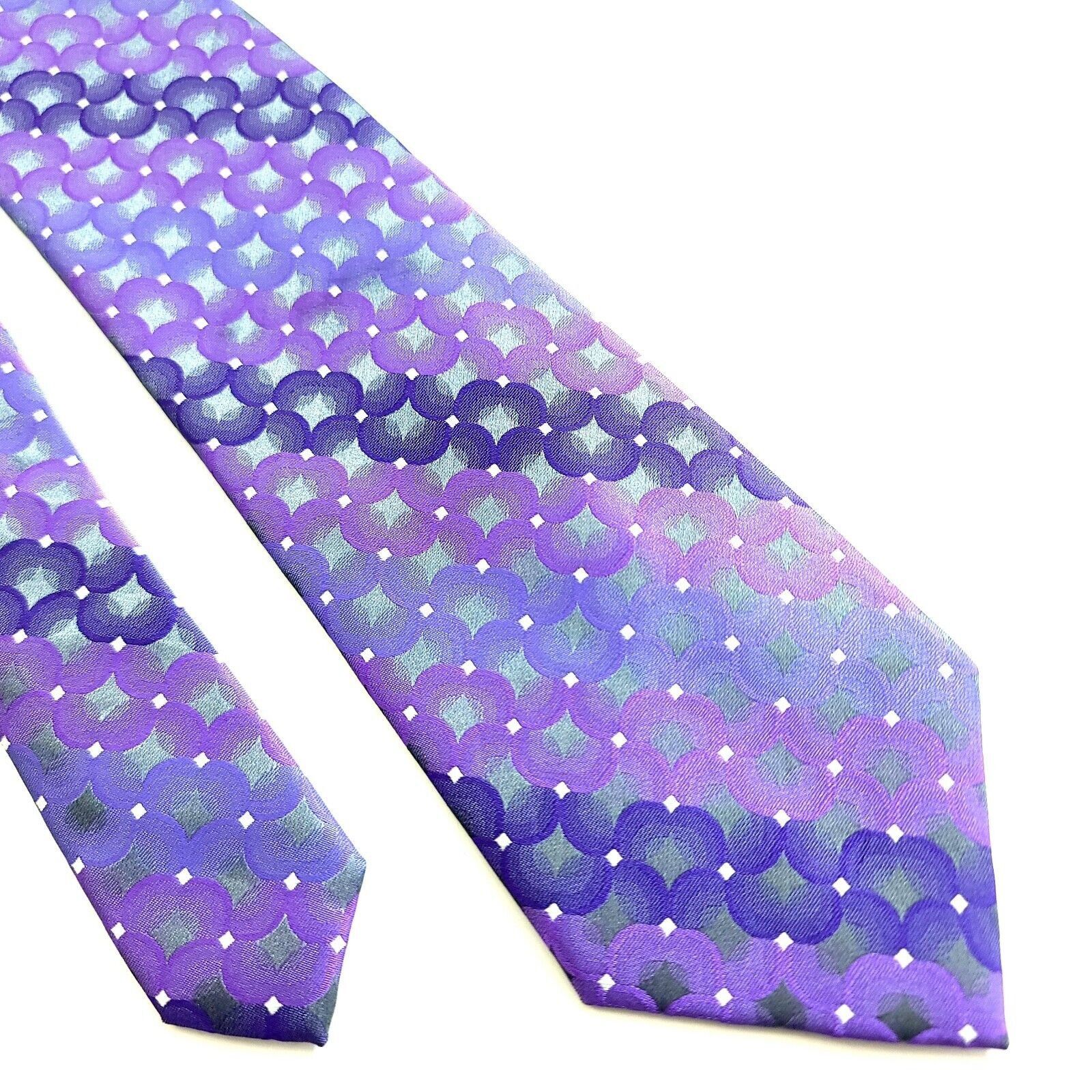 Arrow Arrow USA Woven Purple Geometric Polyester Tie Size ONE SIZE - 1 Thumbnail