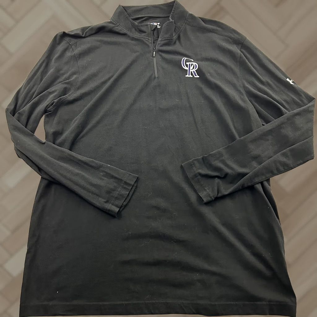 Under Armour Under Armour Heatgear Colorado Rockies Pullover 1/4 Zip Jacket Men's 2XL Black Size US XXL / EU 58 / 5 - 1 Thumbnail
