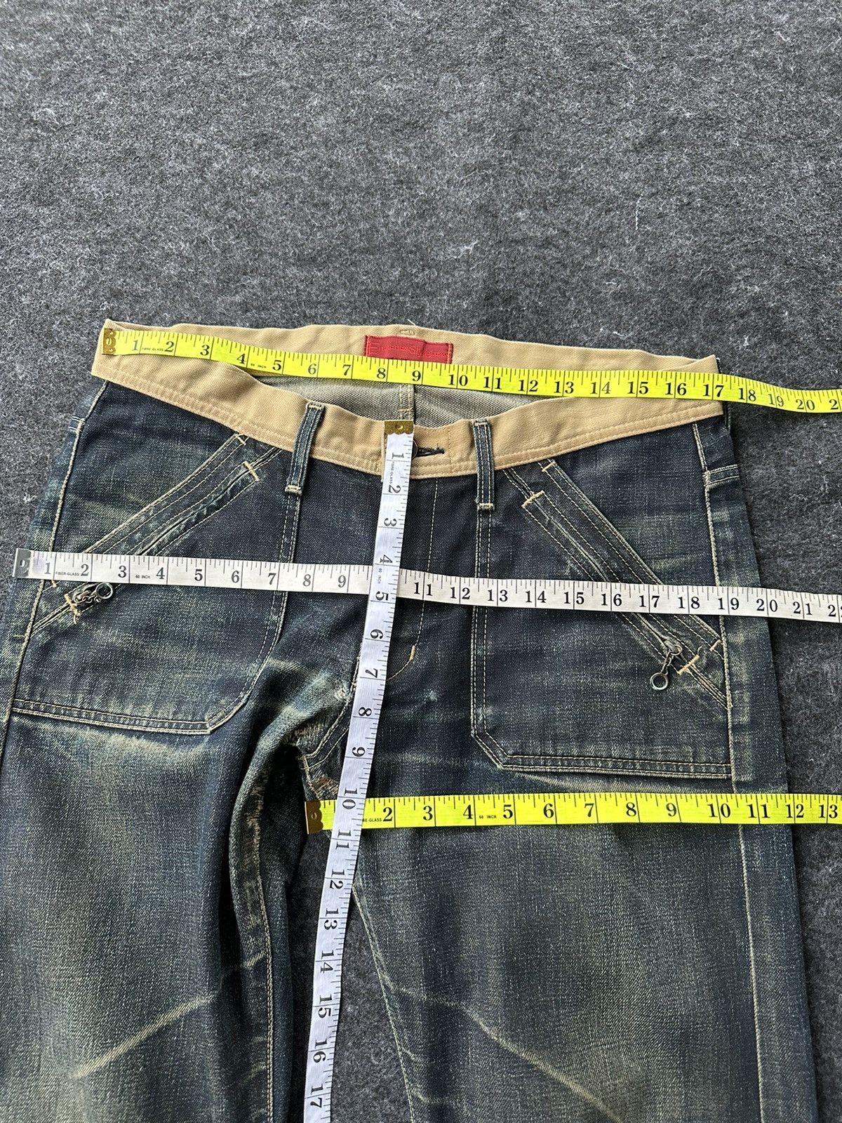 Edwin Vtg 90s Edwin Function Distressed Denim 33x33 D466 Size US 33 - 10 Thumbnail