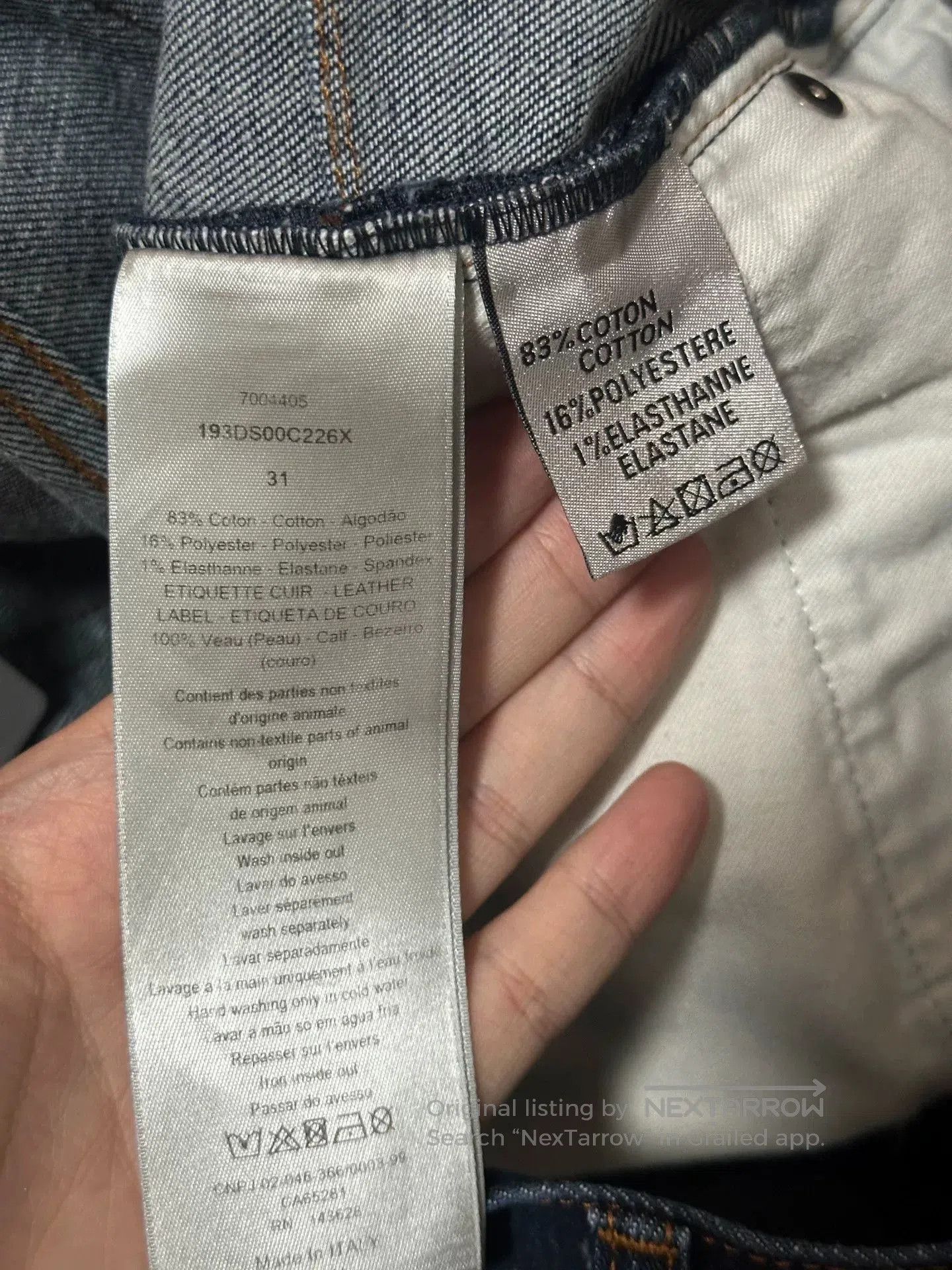 Dior Dior Blue Denim Jeans with Interior Print. Size US 31 - 3 Thumbnail