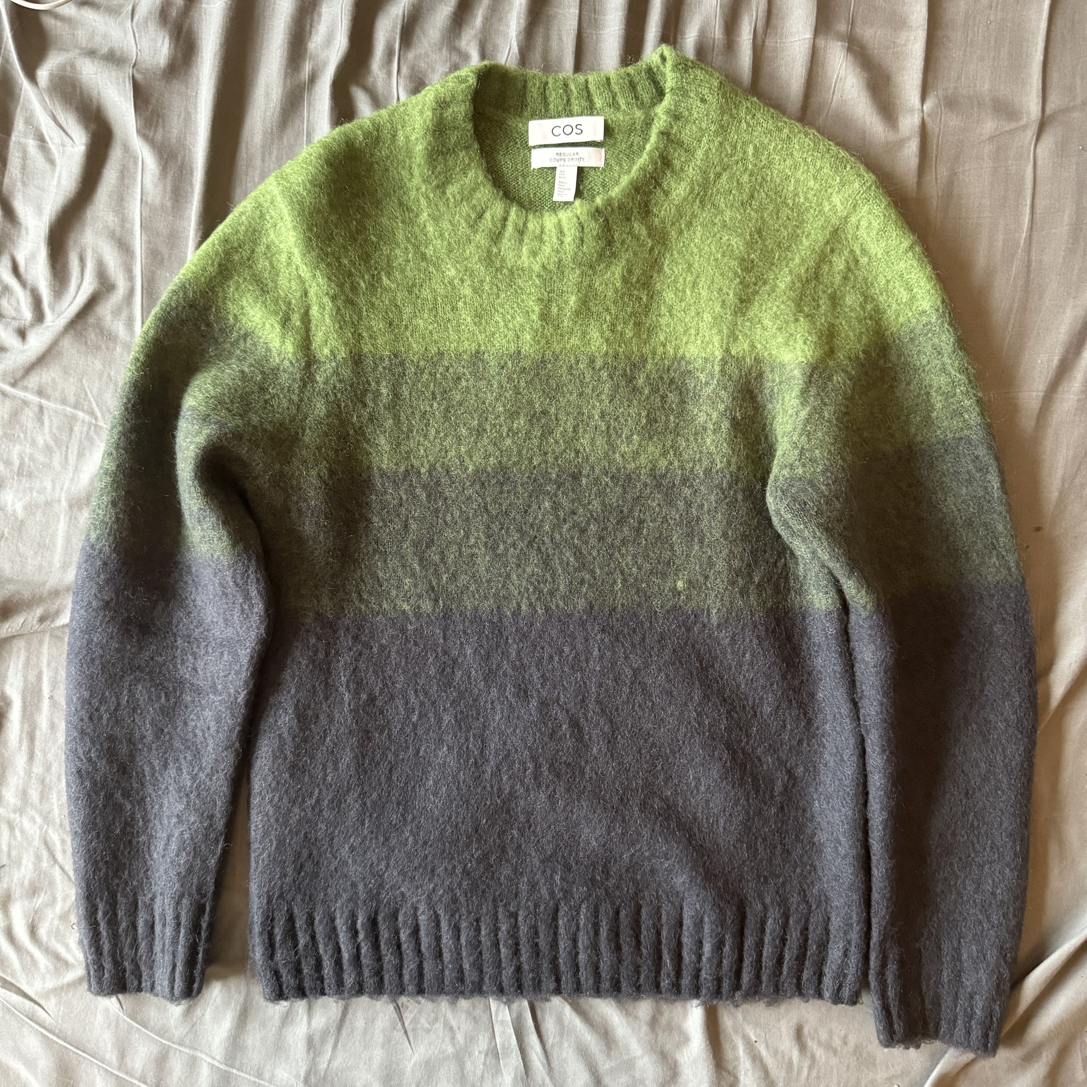 image of Cos Mohair Sweater in Gray/Green, Men's (Size Small)