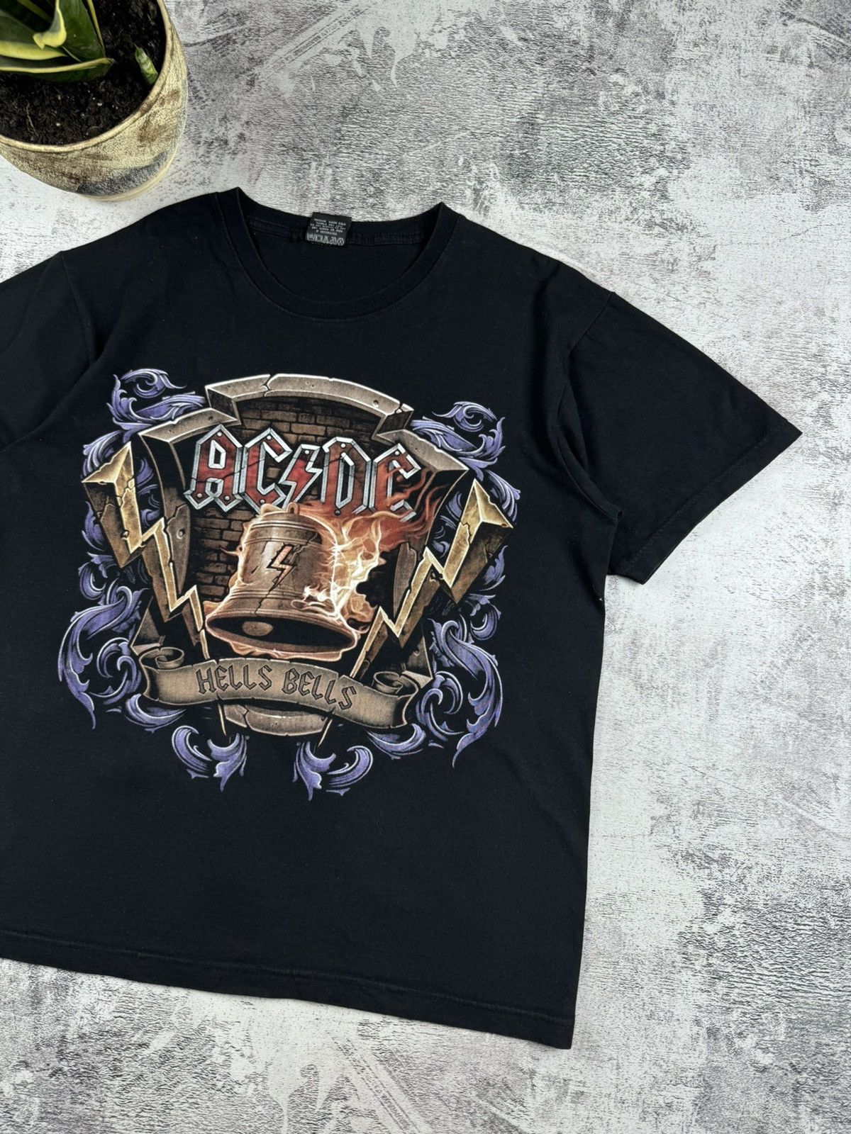 AC/DC ACDC Hells Bells Album Tour 90S-00S Faded T-Shirt Tee Size US L / EU 52-54 / 3 - 10 Thumbnail