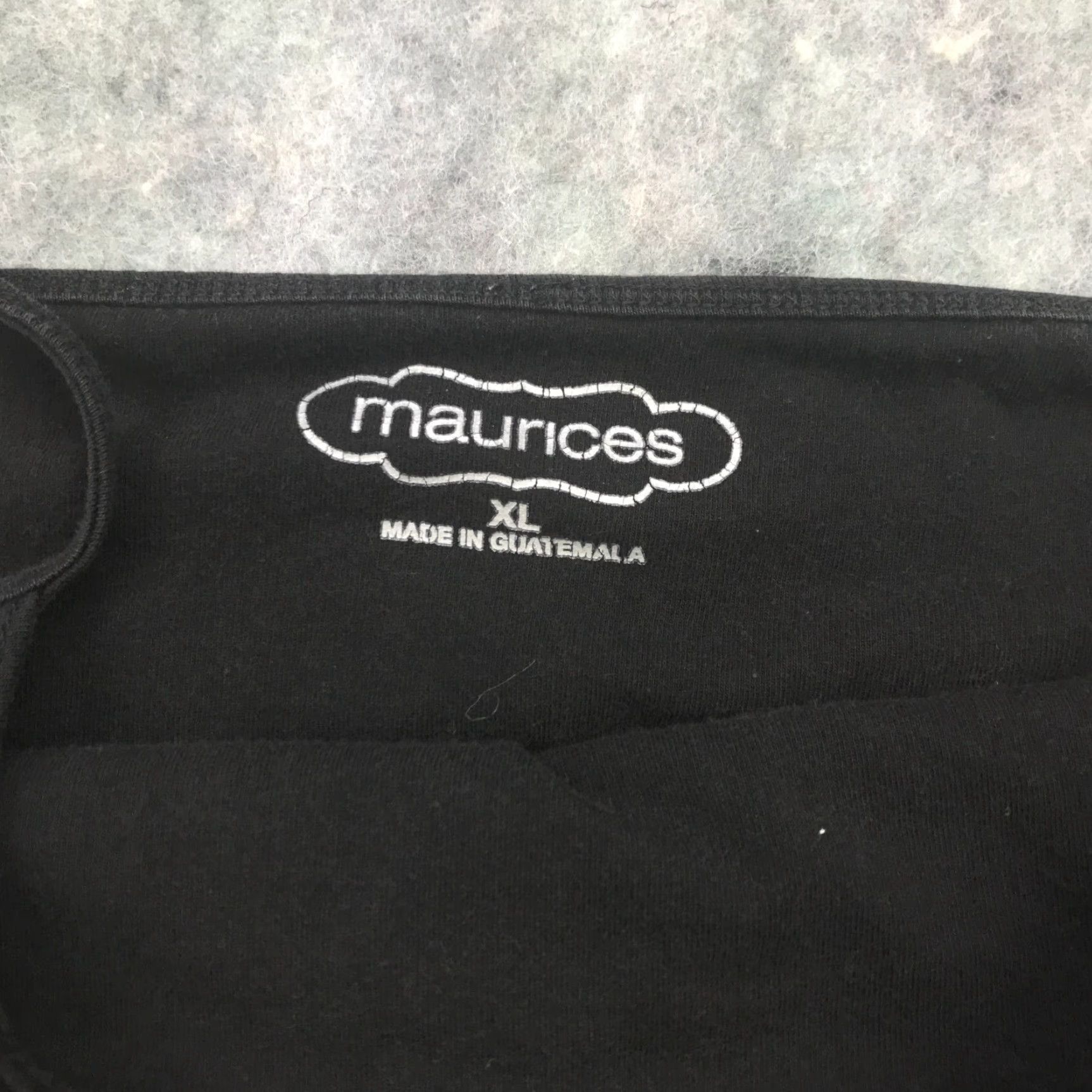 Vintage Maurices Womens Shirt Top XL Black Halter Sleeveless Spaghetti Straps Stretch Tank Casual Basic Jersey Cotton Blend, Spandex Size XL / US 12-14 / IT 48-50 - 3 Thumbnail