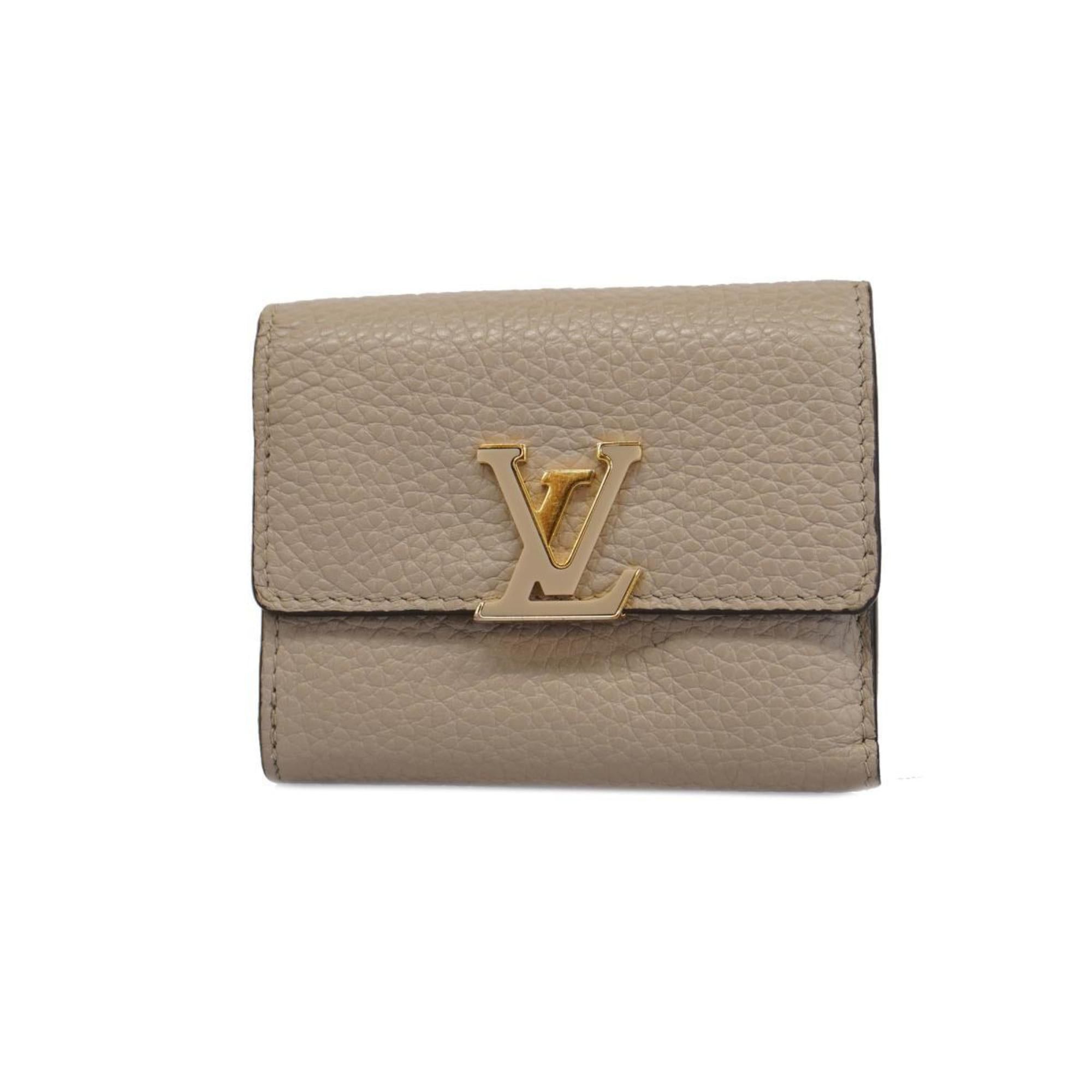 image of Louis Vuitton Tri-Fold Wallet Taurillon Portefeuille Capucines Xs M68747 Galle Ladies in Brown, Wom