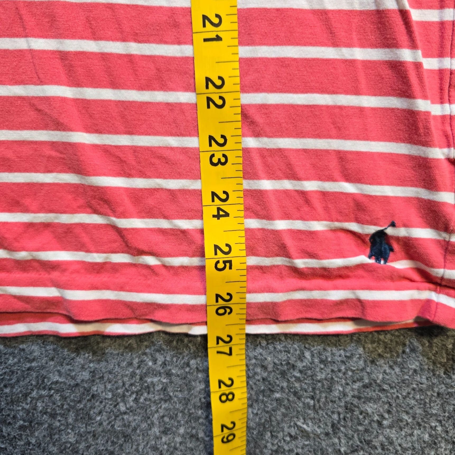 Polo Ralph Lauren Polo Ralph Lauren Shirt Mens Large Pink White Striped V Neck T-Shirt Casual Basic Size US L / EU 52-54 / 3 - 7 Thumbnail