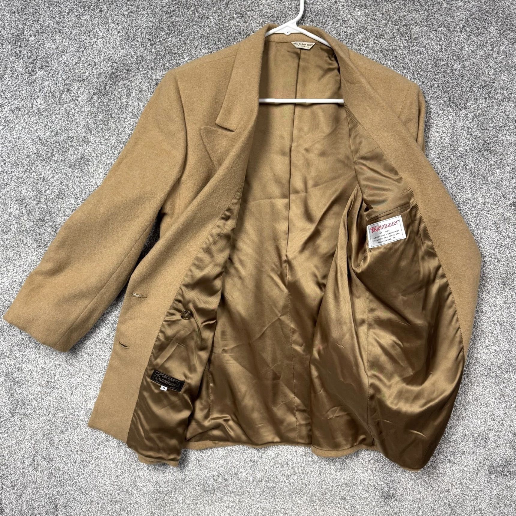 Doublet VINTAGE Kleinbauer Camelhair Coat Womens 8 Tan Double Breasted USA Classic Coat Size M / US 6-8 / IT 42-44 - 5 Thumbnail